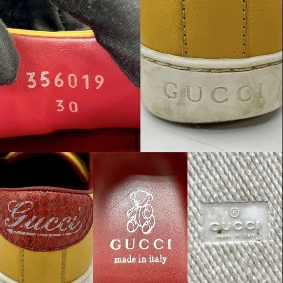 GUCCI YELLOW TAPE KIDS Sneakers (sz stamp 30) - Picture 9 of 16